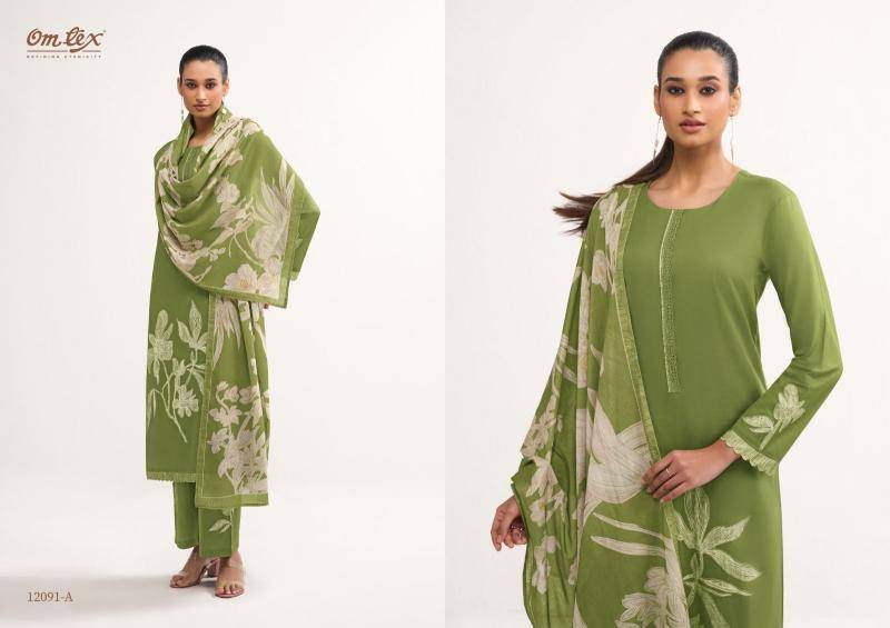 Omtex eshvi ikat Wholesale dress material market rates in Mumbai